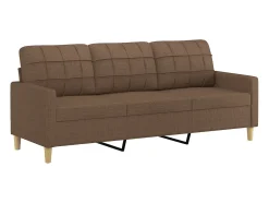 Sofá 3 lugares + almofadas decorativas 180 cm tecido PT821074^ Sofá