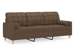 Sofá 3 lugares + almofadas decorativas 180 cm tecido PT821074^ Sofá