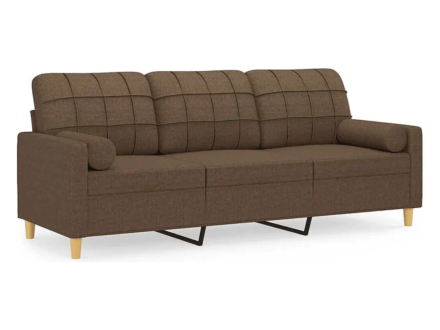 Sofá 3 lugares + almofadas decorativas 180 cm tecido PT821074^ Sofá