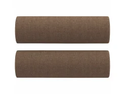 Sofá| Sofá 2 lugares + almofadas decorativas 120 cm tecido PT491685 Castanho