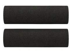 Clearance Sofá 2 lugares + almofadas decorativas 120 cm tecido PT128227 Preto