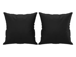 Sofá| Sofá 2 lugares + almofadas decorativas 120cm couro artif. PT357056 Preto