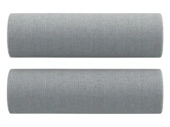 Sofá| Sofá 2 lugares + almofadas decorativas 120cm tecido cinza-claro PT125667 Cinzento