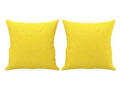 Sofá* Sofá 3 lugares + almofadas decoração 180cm tecido -claro PT521443 Amarelo