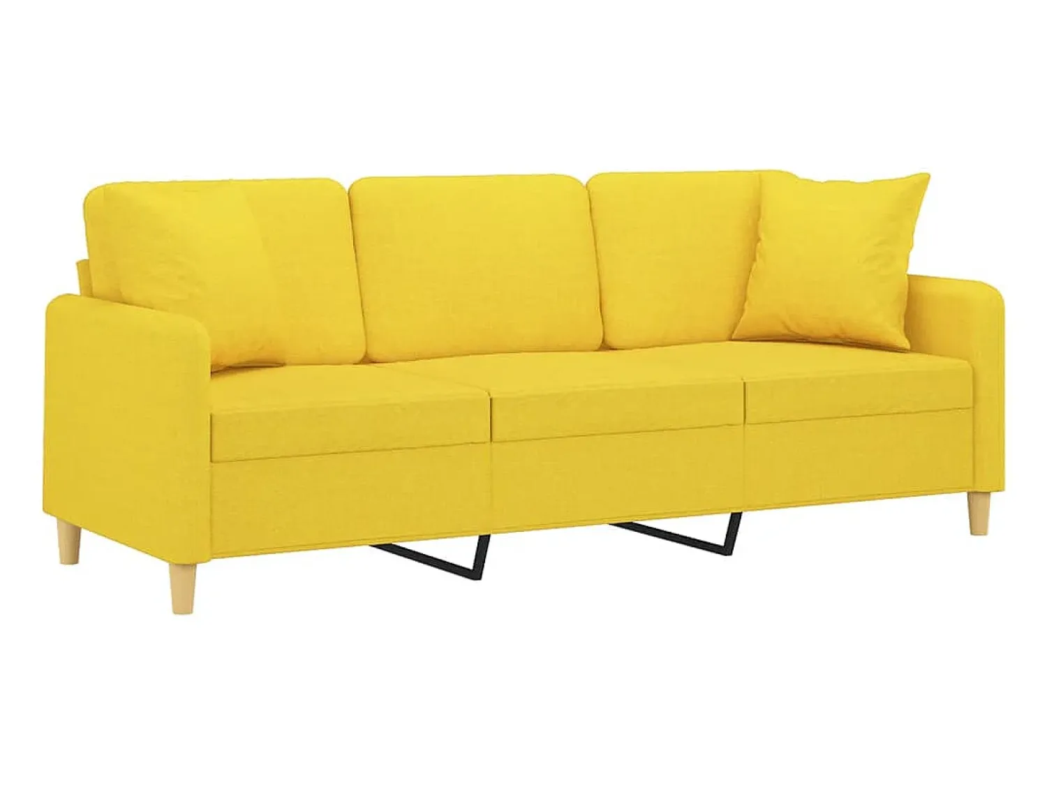 Sofá* Sofá 3 lugares + almofadas decoração 180cm tecido -claro PT521443 Amarelo