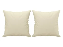 Sale Sofá 2 lugares + almofadas decorativas 140cm couro artif. PT298378 Creme