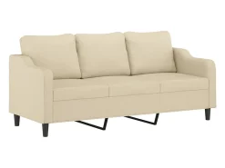 Sofá 3 lugares + almofadas decorativas 180 cm tecido cor PT976958^ Sofá