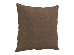 Discount vidaxl Sofá 3 lugares + almofadas decorativas 180 cm tecido Castanho