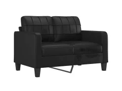 Sofá 2 lugares + almofadas decorativas 120cm couro artif. PT128697^ Sofá