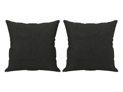 Sofá 2 lugares + almofadas decorativas 140 cm tecido PT721065 Preto