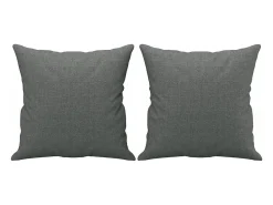 Clearance Sofá 3 lugares + almofadas decoração 180 cm tecido cinza-escuro PT416054 Cinzento