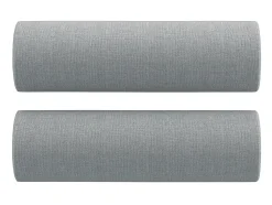 Sofá* Sofá 2 lugares + almofadas decorativas 140cm tecido cinza-claro PT354069 Cinzento