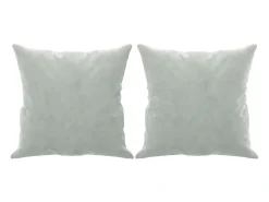 Sofá* Sofá 2 lugares + almofadas decorativas 120cm veludo cinza-claro PT899279 Cinzento claro