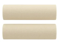 Sofá|vidaxl Sofá 2 lugares + almofadas decorativas 140 cm tecido cor Creme