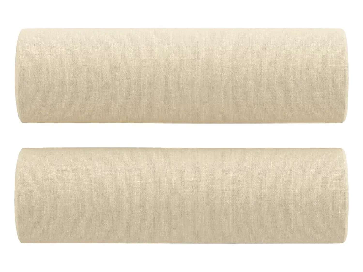 Sofá|vidaxl Sofá 2 lugares + almofadas decorativas 140 cm tecido cor Creme