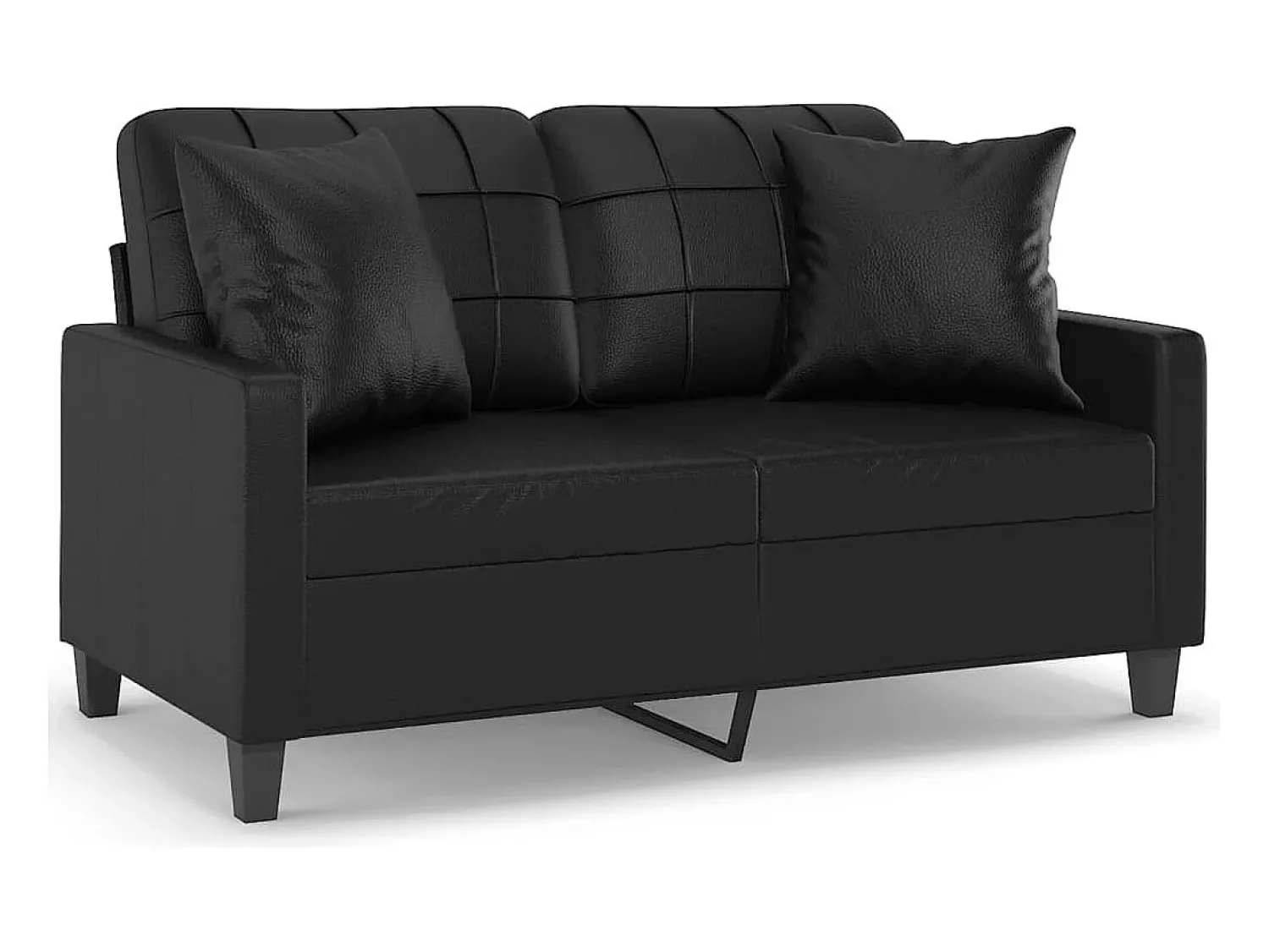 vidaxl Sofá 2 lugares + almofadas decorativas 120cm couro artif.^ Sofá