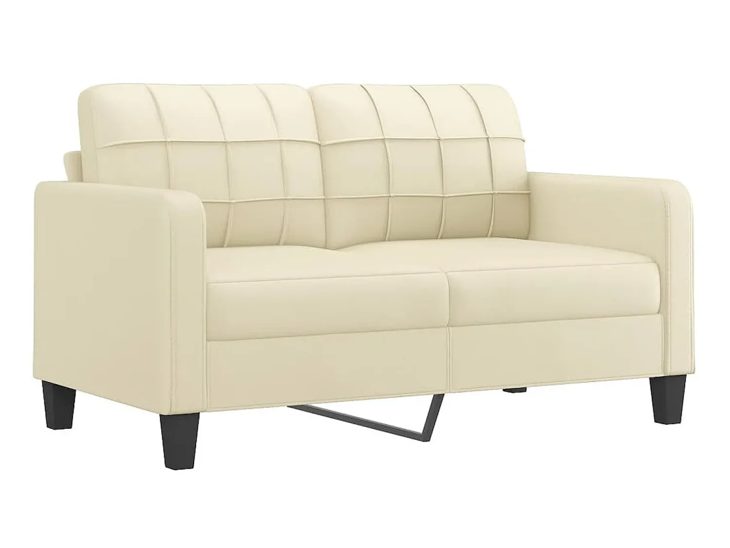 Sofá 2 lugares + almofadas decorativas 140cm couro artif. PT892289^ Sofá