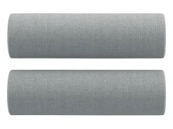 vidaxl Sofá 2 lugares + almofadas decorativas 120cm tecido cinza-claro^ Sofá
