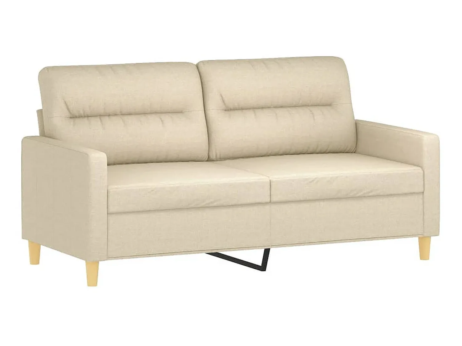 Online Sofá 2 lugares + almofadas decorativas 140 cm tecido cor PT506352 Creme