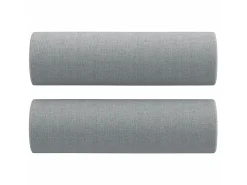 Outlet Sofá 2 lugares + almofadas decorativas 140cm tecido cinza-claro PT209938 Cinzento