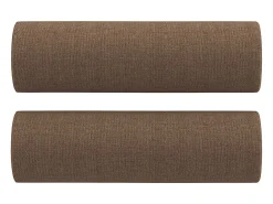 Best Sofá 2 lugares + almofadas decorativas 140 cm tecido PT539340 Castanho