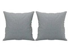 Sofá| Sofá 3 lugares + almofadas decorativas 180cm tecido cinza-claro PT241616 Cinzento claro