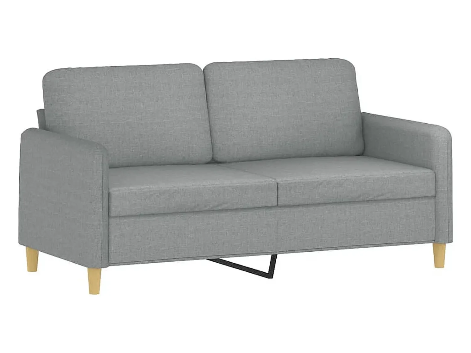 Sofá* Sofá 2 lugares + almofadas decorativas 140cm tecido cinza-claro PT639593 Cinzento claro