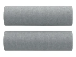Sofá| Sofá 2 lugares + almofadas decorativas 120cm tecido cinza-claro PT441150 Cinzento