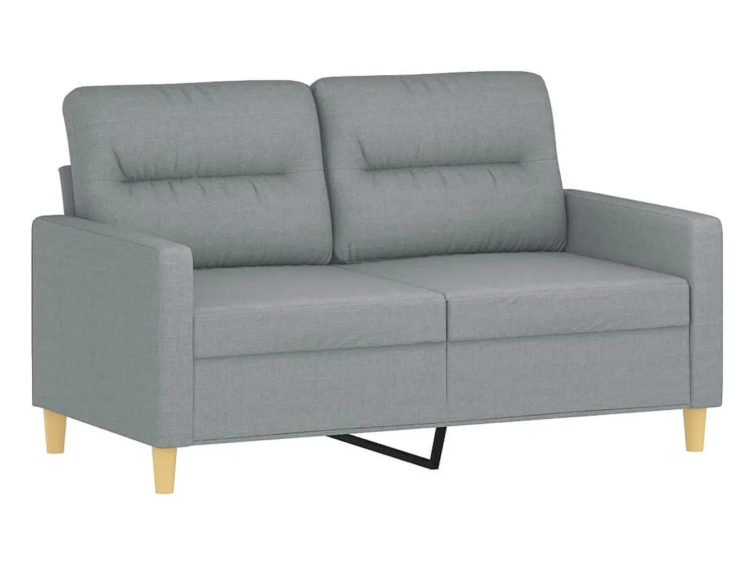 Sofá| Sofá 2 lugares + almofadas decorativas 120cm tecido cinza-claro PT441150 Cinzento