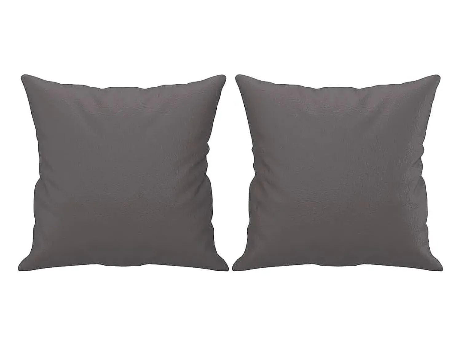 Sofá| Sofá 2 lugares + almofadas decorativas 140cm couro artif. cinza PT178447 Cinzento