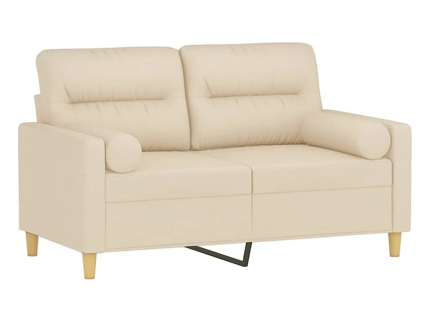 Sofá 2 lugares + almofadas decorativas 120 cm tecido cor PT385458^ Sofá
