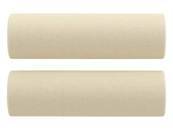 Sofá* Sofá 2 lugares + almofadas decorativas 140 cm tecido cor PT296528 Creme