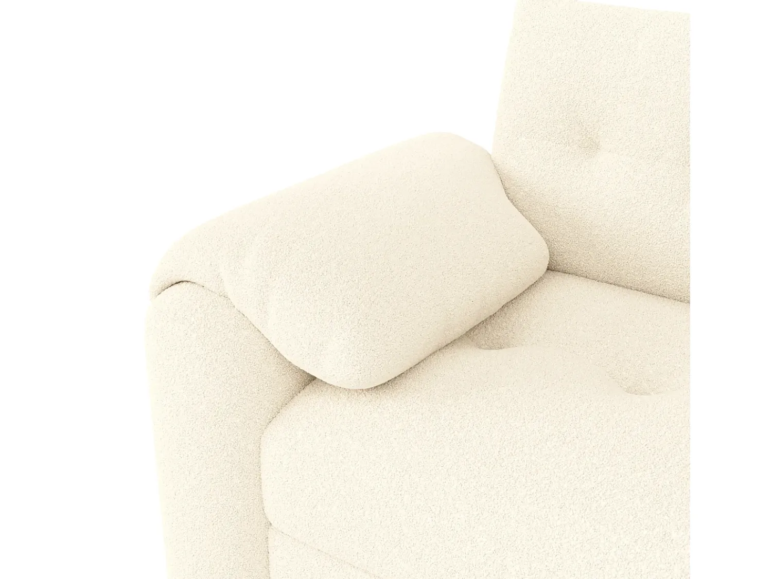 Sofá|ModernLuxe Sofá 3 lugares - con espaço de armazenamento - con apoio de cabeça e mesinha lateral integrada - Bege
