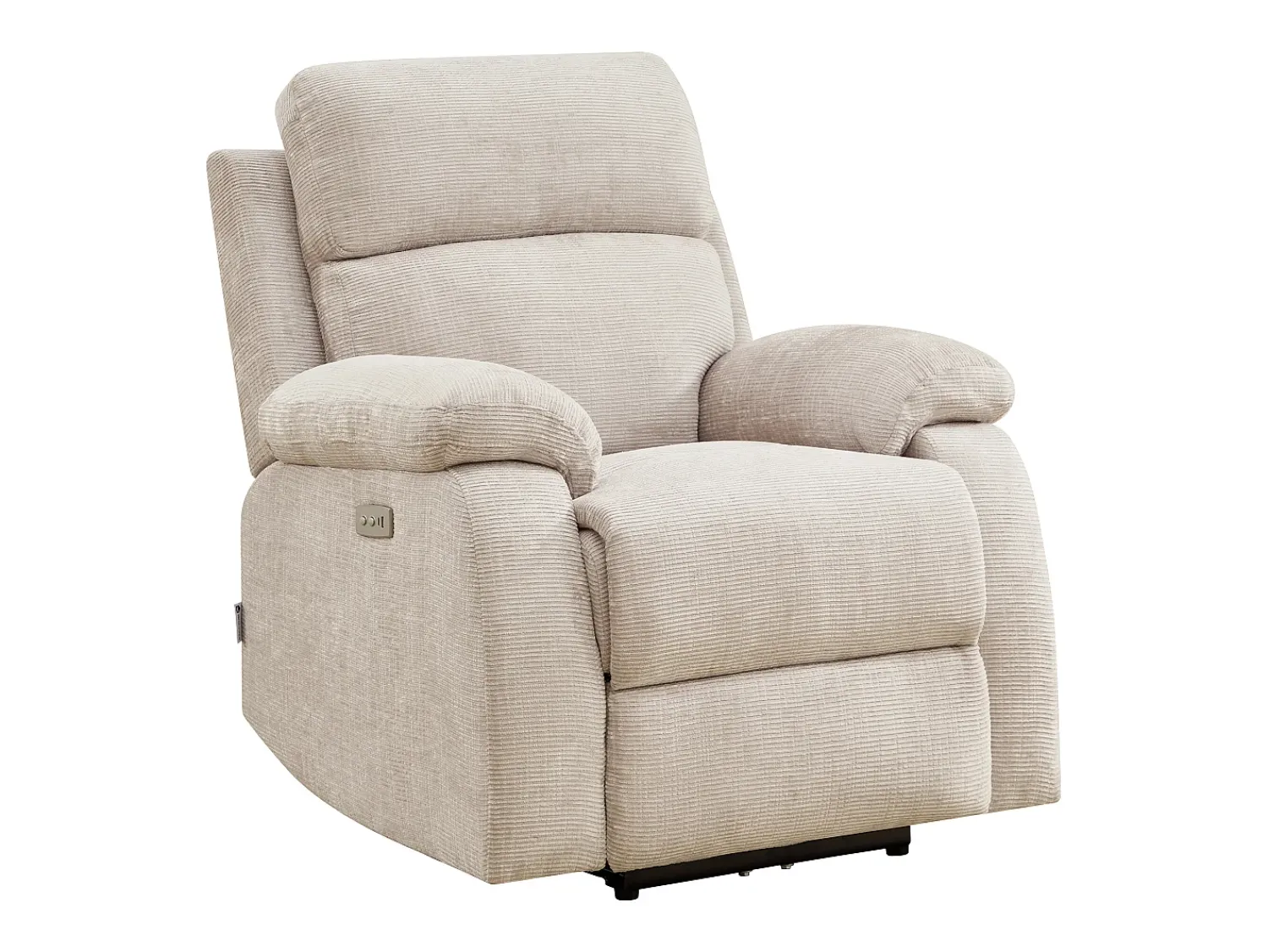 Vente-unique Sofá 3 lugares, 2 lugares e poltrona reclinável elétrica massageadora em tecido chenille KOCENI^ Sofá