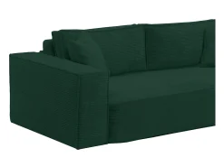 Vente-unique Sofá 3 lugares abertura rápida veludo canelado , cama 140 cm, colchão 14 cm^ Sofá