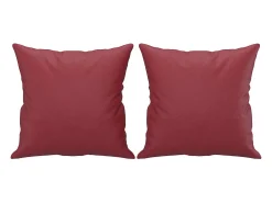 Sale Sofá 2 lugares +almofadas 120cm couro artificial tinto PT435374 Vermelho