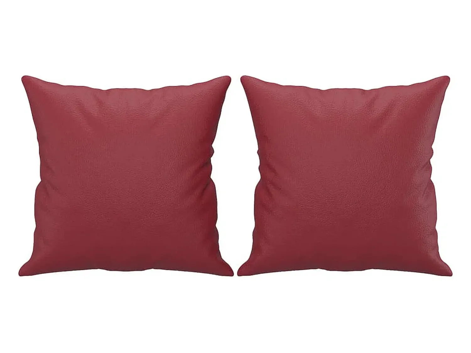 Sale Sofá 2 lugares +almofadas 120cm couro artificial tinto PT435374 Vermelho