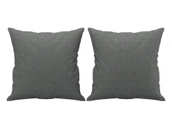 Sofá 2 lugares +almofadas decorativas 120cm tecido cinza-escuro PT319440^ Sofá
