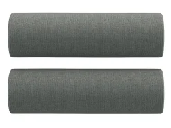 Sofá 2 lugares +almofadas decorativas 120cm tecido cinza-escuro PT590538^ Sofá