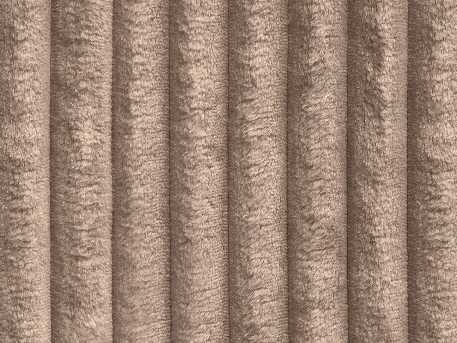 Sofá|Vente-unique Sofá 4 lugares assento profundo em veludo canelado grosso cor CALAZO Taupe