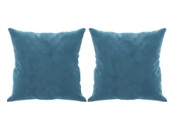 Sofá* Sofá 2 lugares c/ almofadas decorativas 120 cm veludo PT144535 Azul