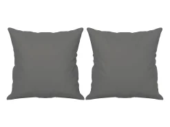 Sofá 2 lugares c/ almofadas 140 cm microfibra -escuro PT124260 Cinzento