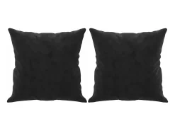 Sofá* Sofá 3 lugares c/ almofadas decorativas 180 cm veludo PT475184 Preto