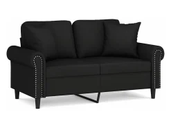 Sofá 2 lugares c/ almofadas decorativas 120 cm veludo PT748421^ Sofá