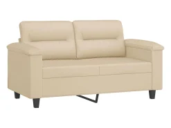 Sofá 2 lugares c/ almofadas 120 cm microfibra cor PT218788^ Sofá