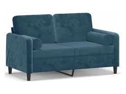 vidaxl Sofá 2 lugares c/ almofadas decorativas 120 cm veludo^ Sofá