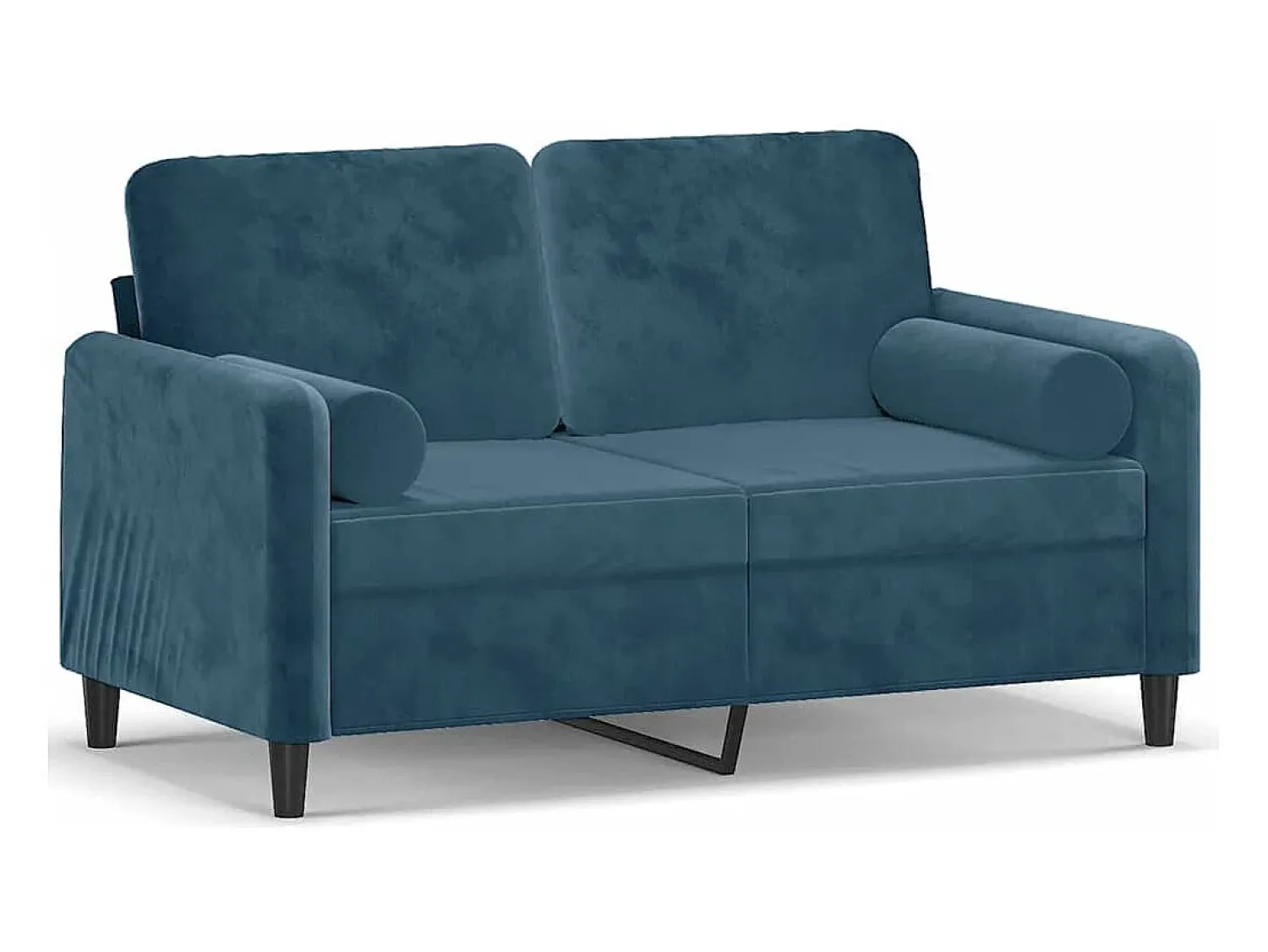vidaxl Sofá 2 lugares c/ almofadas decorativas 120 cm veludo^ Sofá