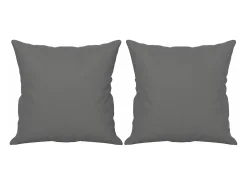 Sofá 3 lugares c/ almofadas 180 cm microfibra -escuro PT375919^ Sofá