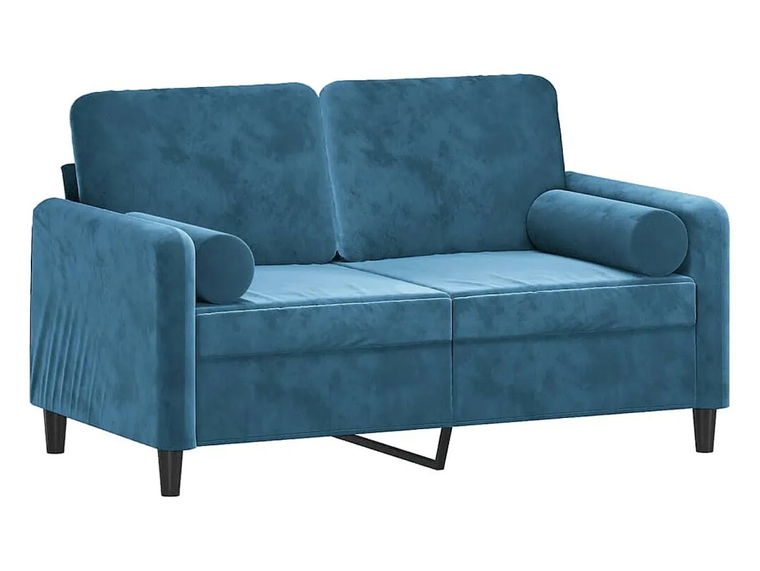 Sofá* Sofá 2 lugares c/ almofadas decorativas 120 cm veludo PT983167 Azul