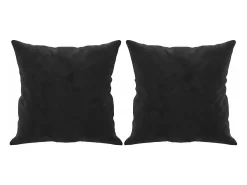 Sofá| Sofá 2 lugares c/ almofadas decorativas 140 cm veludo PT555968 Preto